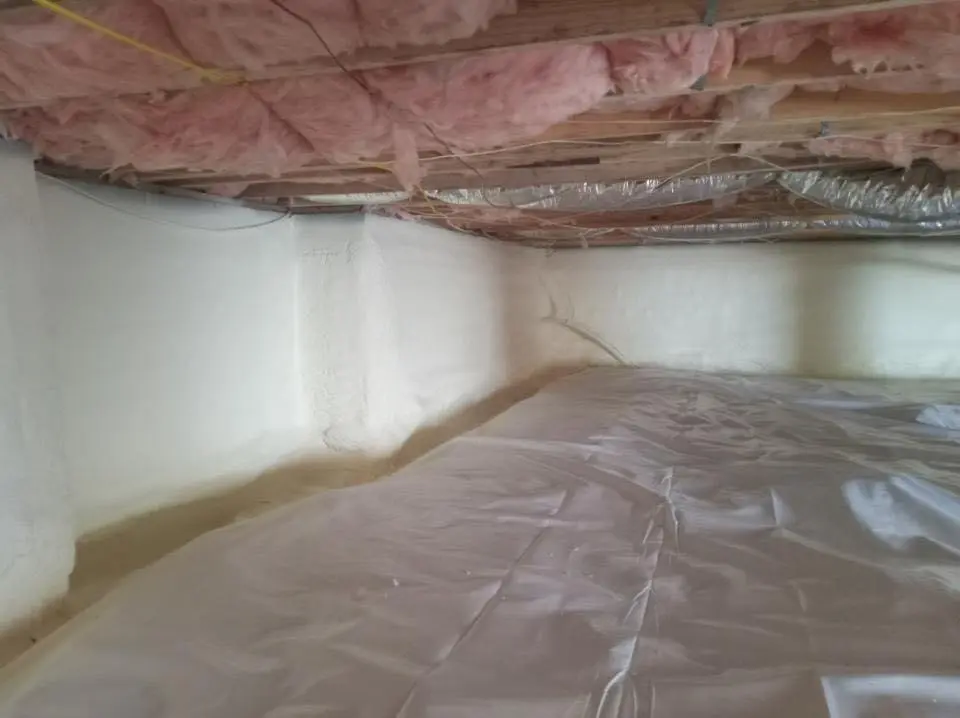 Crawl space encapsulation with closed-cell spray foam for Attic Insulation in Kaukauna