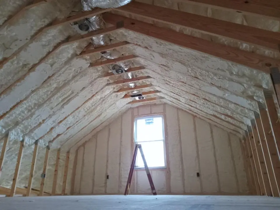 Spray foam roofing application for Crawl Space Insulation project in Kaukauna